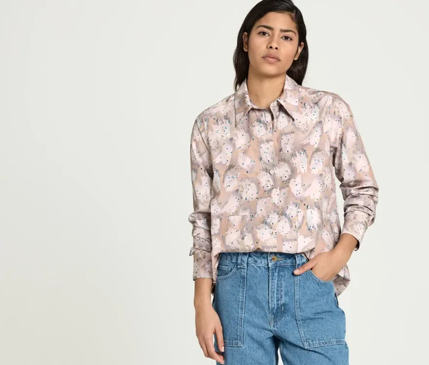 NAH/STUDIO Longbluse | Baumwolle, Print