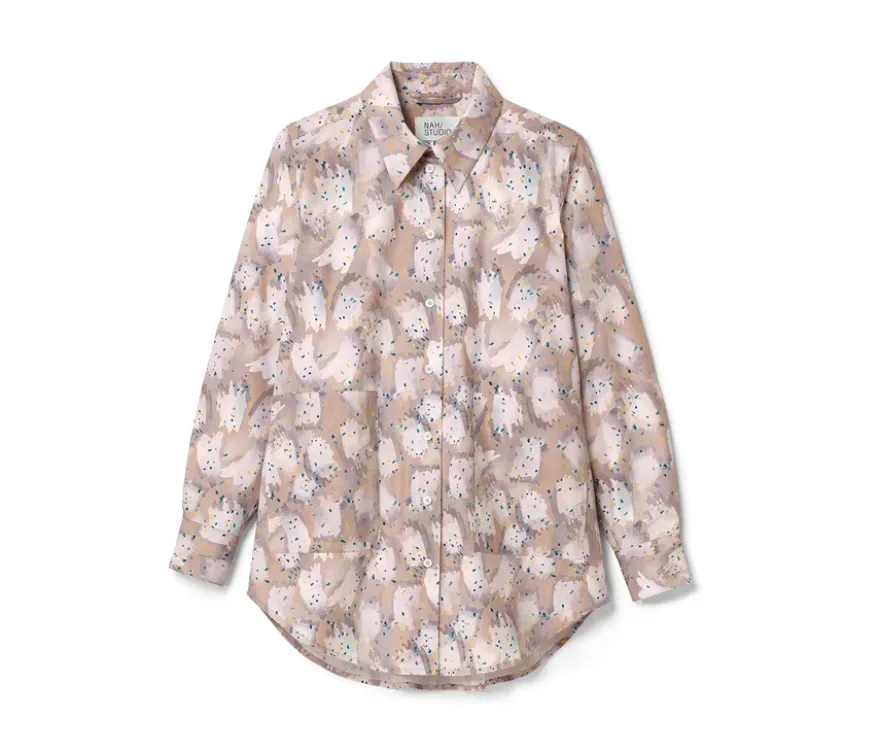 NAH/STUDIO Longbluse | Baumwolle, Print