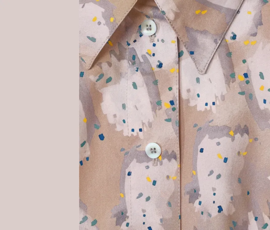 NAH/STUDIO Longbluse | Baumwolle, Print
