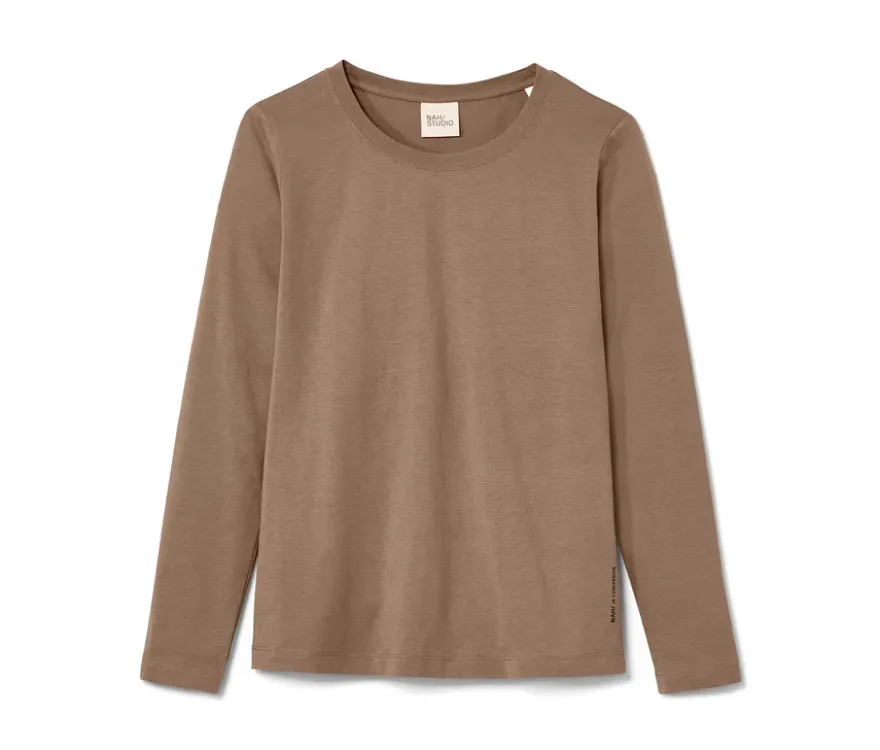 NAH/STUDIO Longsleeve | Baumwolle, hazelnut