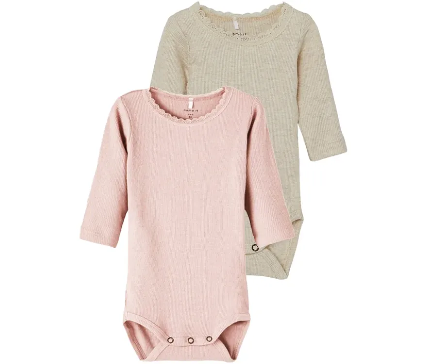 2 NAME IT Baby-Bodys, keepsake lilac