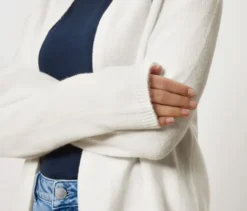 Offener Cardigan mit Wolle