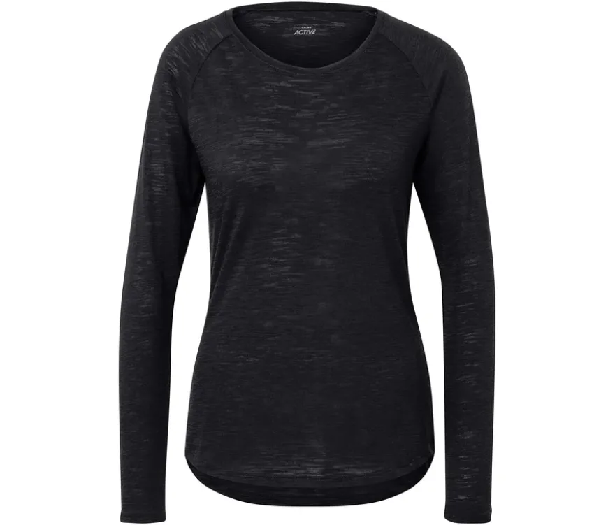 Outdoor-Funktionsshirt, schwarz