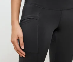 3/4-Outdoor-Leggings, schwarz