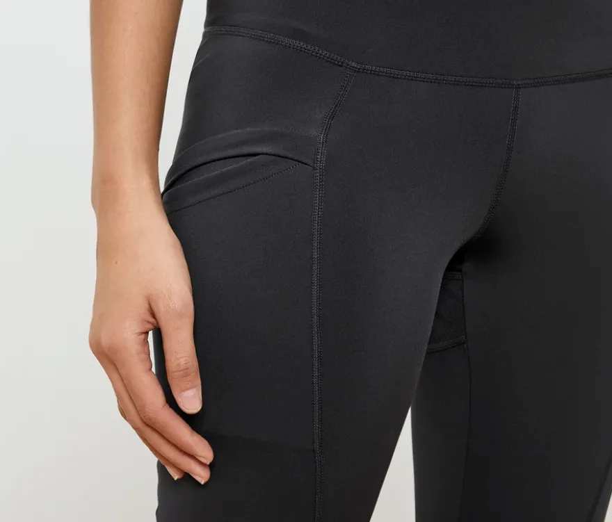 3/4-Outdoor-Leggings, schwarz