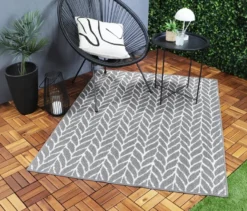Outdoor-Wendeteppich »Knitted Joy«, grau, ca. 160 x 220 cm