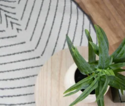 Outdoor-Wende-Teppich »Leaves«, grau, Ø 160 cm