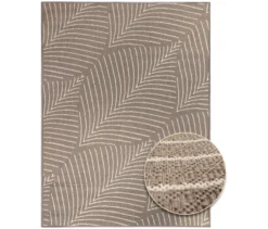 Outdoor-Wende-Teppich »Leaves«, taupe, 200 x 280 cm