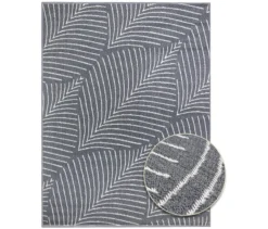 Outdoor-Wende-Teppich »Leaves«, grau, 160 x 220 cm