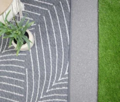 Outdoor-Wende-Teppich »Leaves«, grau, 80 x 140 cm