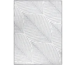 Outdoor-Wende-Teppich »Leaves«, grau, 80 x 140 cm