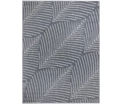 Outdoor-Wende-Teppich »Leaves«, grau, 80 x 140 cm