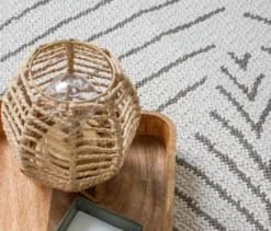 Outdoor-Wende-Teppich »Leaves«, taupe, Ø 200 cm