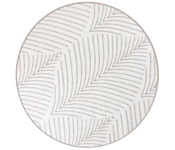 Outdoor-Wende-Teppich »Leaves«, taupe, Ø 200 cm