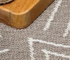Outdoor-Wende-Teppich »Leaves«, taupe, Ø 160 cm