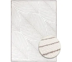 Outdoor-Wende-Teppich »Leaves«, taupe, 160 x 220 cm