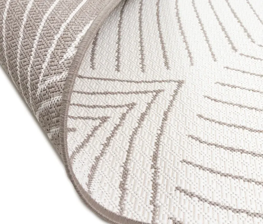 Outdoor-Wende-Teppich »Leaves«, taupe, 160 x 220 cm