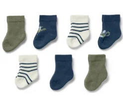 7 Paar Baby-Socken, Drache