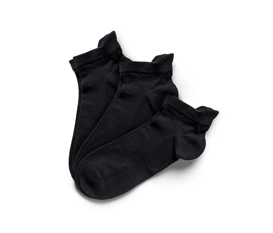 3 Paar Funktions-Sportsocken, schwarz