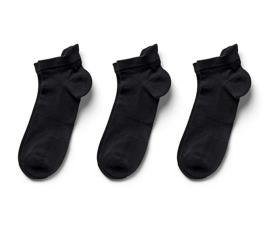 3 Paar Funktions-Sportsocken, schwarz