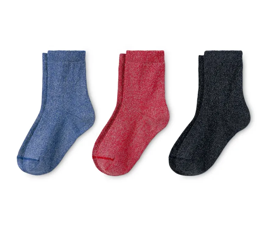 3 Paar Glitzersocken