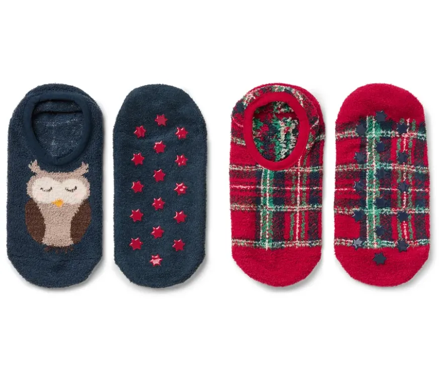 2 Paar Hausschuhslippersocken