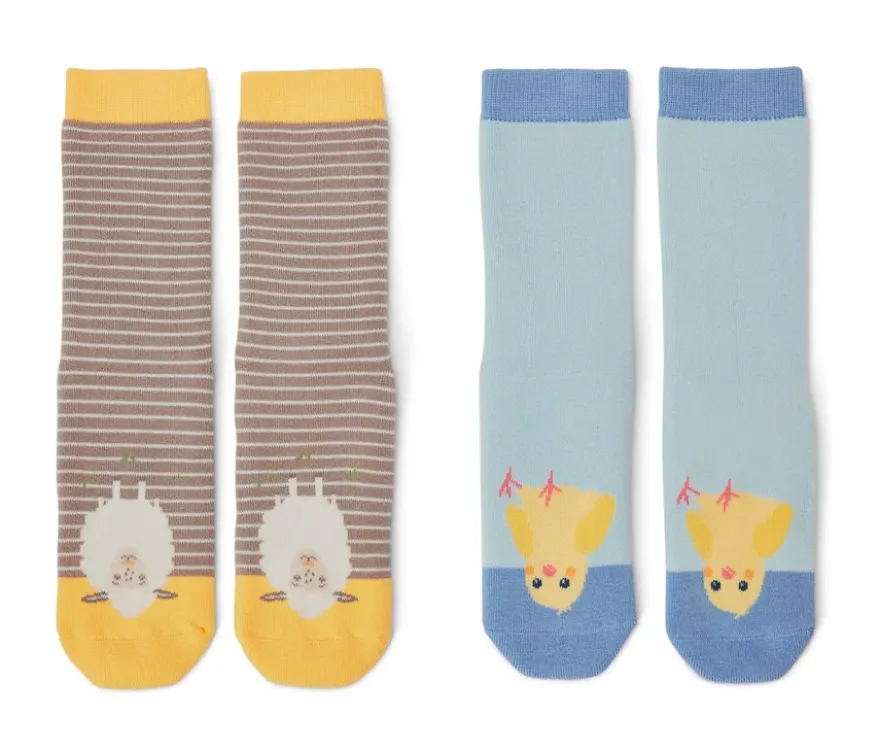 2 Paar Kinder-Antirutsch-Socken