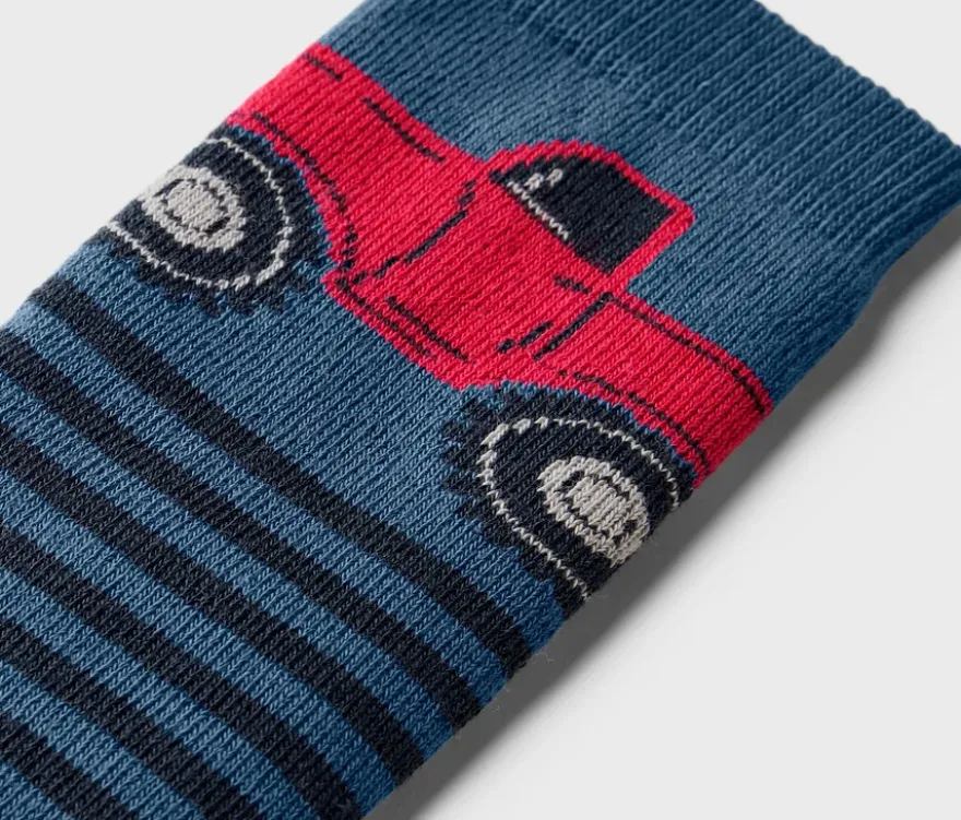 2 Paar Kinder-Antirutsch-Socken, Truck
