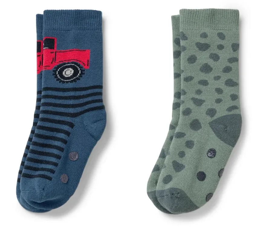 2 Paar Kinder-Antirutsch-Socken, Truck
