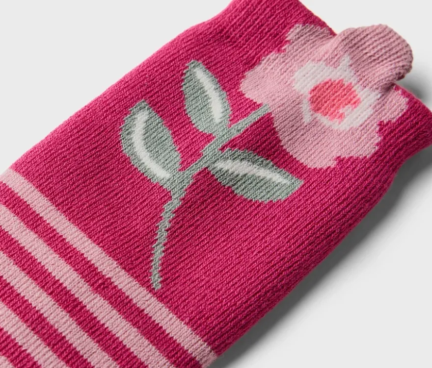 2 Paar Kinder-Antirutsch-Socken, Blume