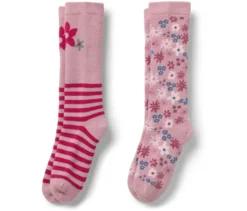 2 Paar Kinder-Gummistiefel-Socken, geblümt