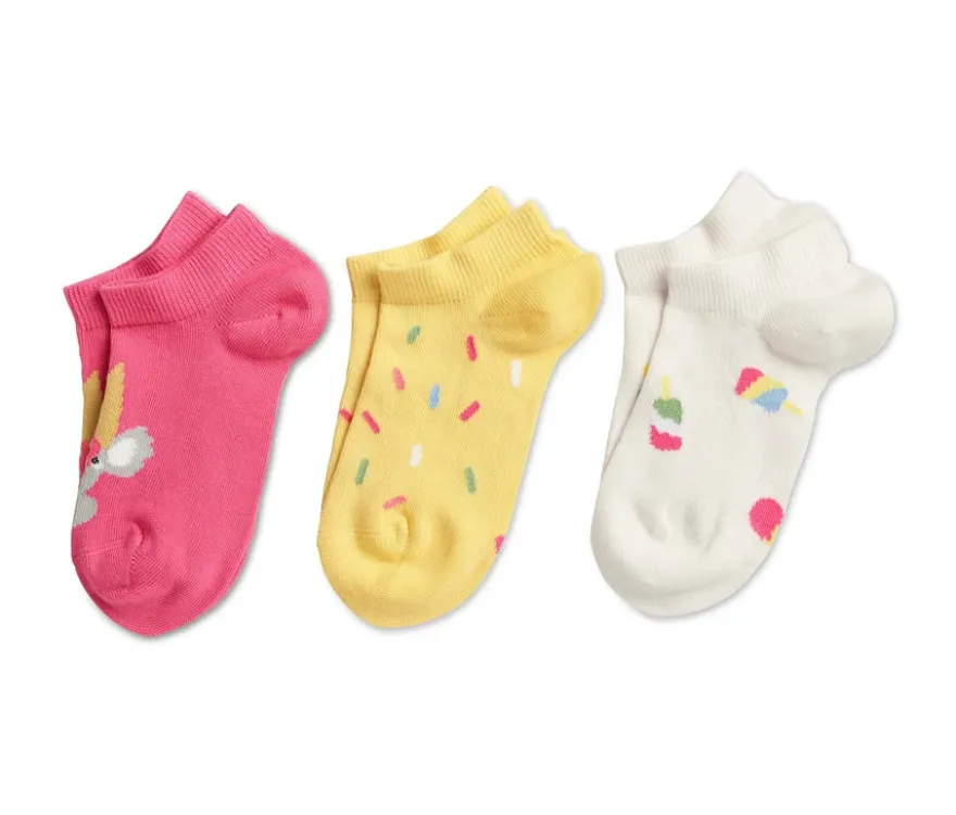 3 Paar Kinder-Sneakersocken, Eis