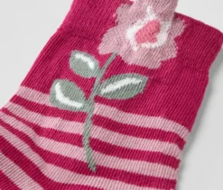 5 Paar Kinder-Socken, Blumen