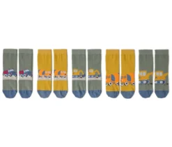 7 Paar Kinder-Socken, Fahrzeuge