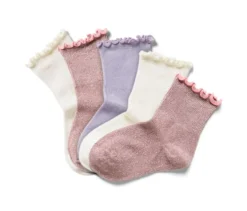 5 Paar Kinder-Socken mit Rüschen