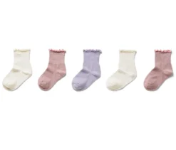 5 Paar Kinder-Socken mit Rüschen