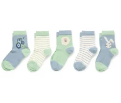 5 Paar Kinder-Socken, Tiere