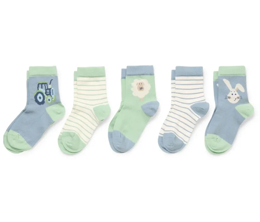 5 Paar Kinder-Socken, Tiere