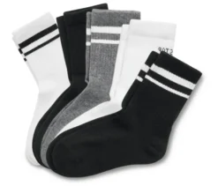 5 Paar Kinder-Tennissocken, grau