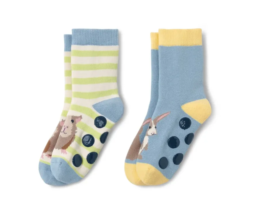 2 Paar Kleinkind-Antirutsch-Socken