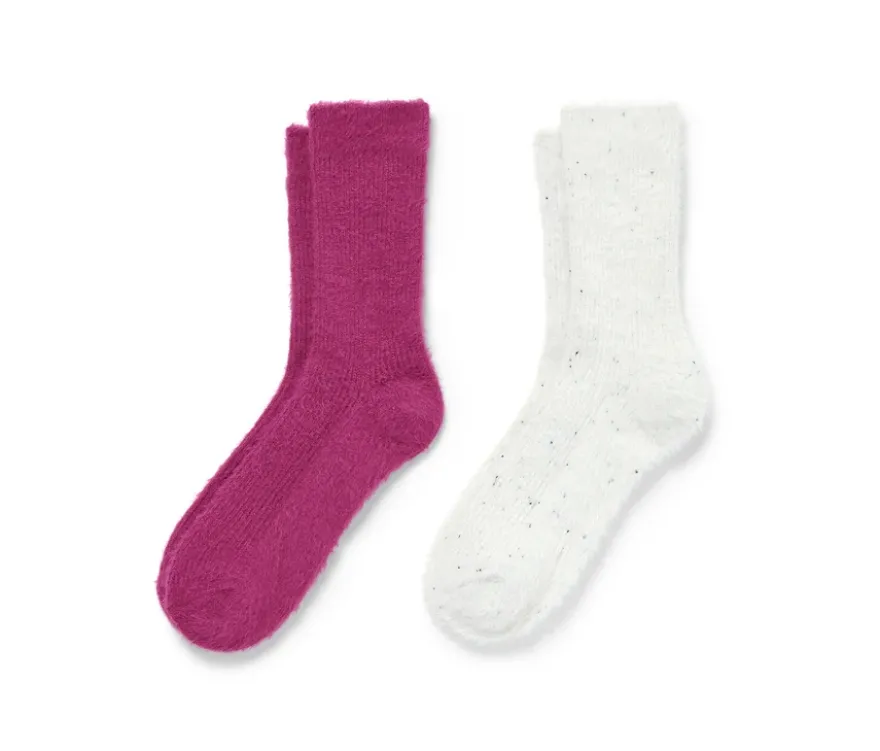 2 Paar Kuschelsocken mit Effektgarn