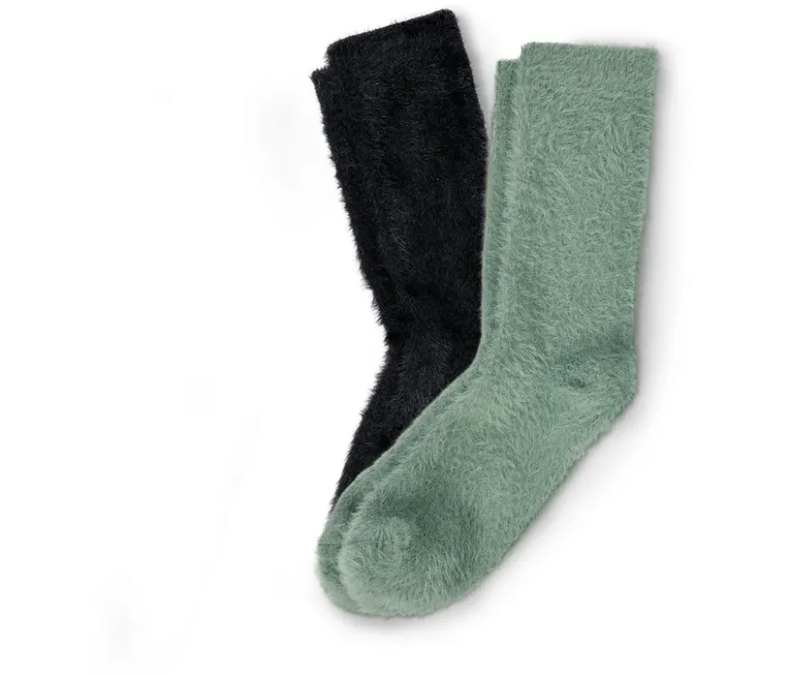 2 Paar Kuschelsocken mit Effektgarn