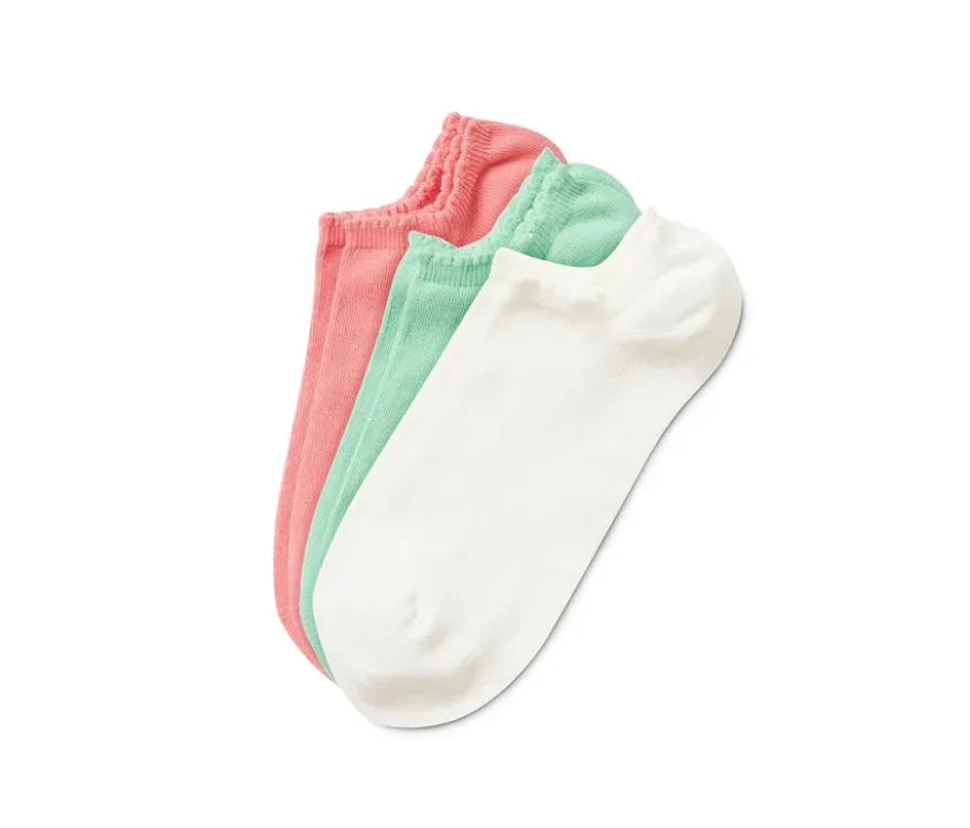3 Paar Sneakersocken mit Ajour-Muster