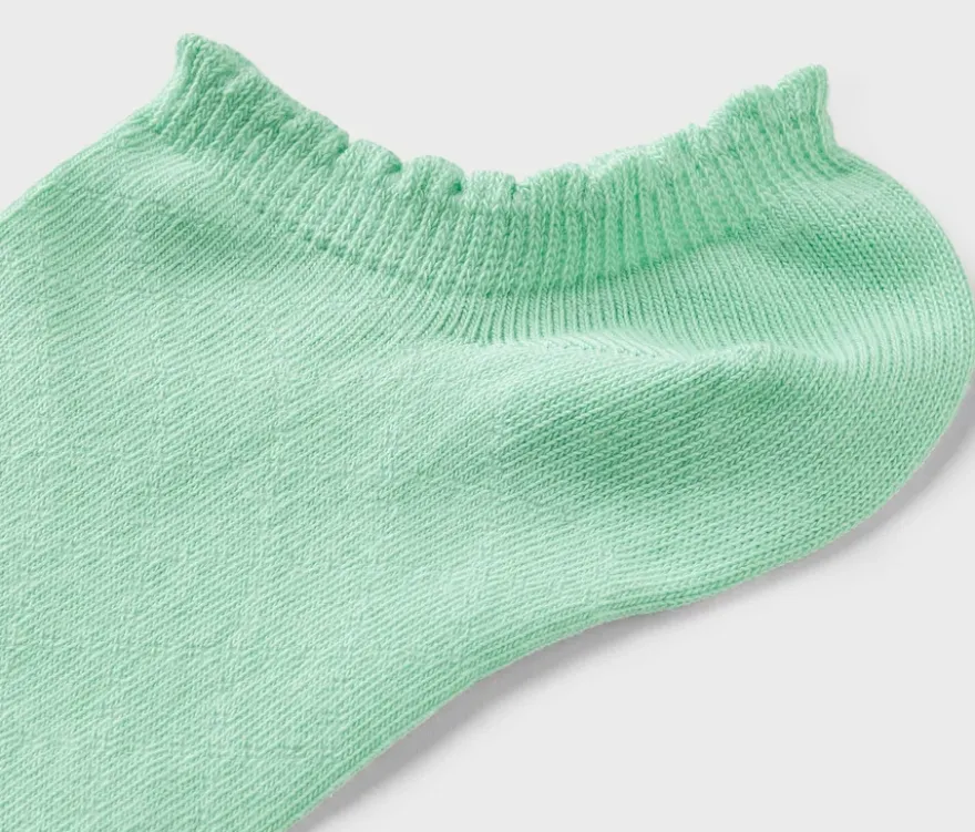 3 Paar Sneakersocken mit Ajour-Muster