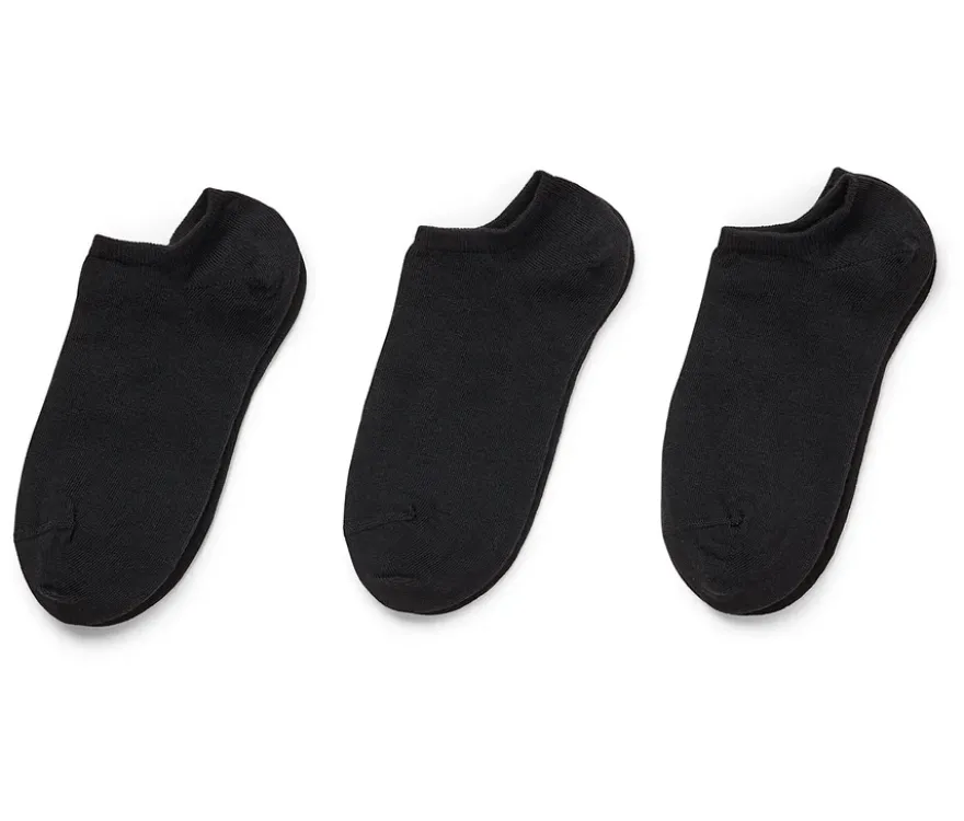 3 Paar Sneakersocken, schwarz
