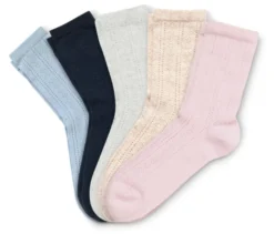 5 Paar Socken mit Ajour-Muster