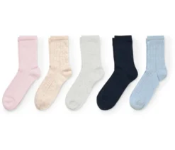 5 Paar Socken mit Ajour-Muster