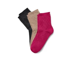 3 Paar Socken mit Glitzergarn