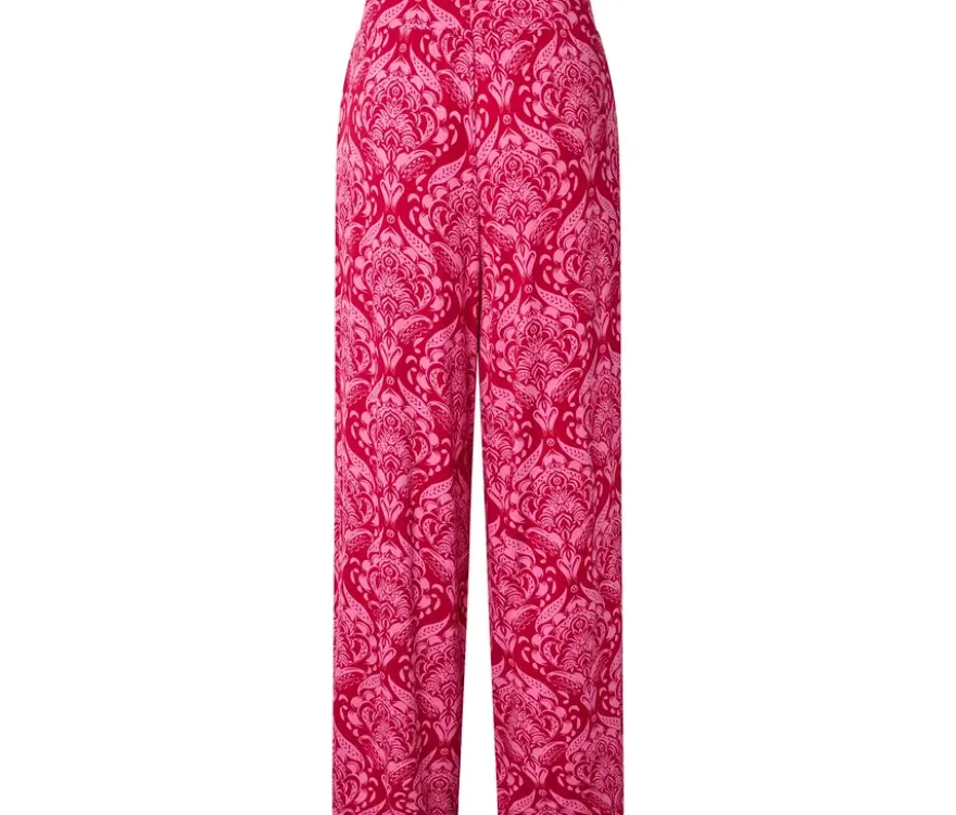 Palazzohose, pinkfarbener Alloverprint