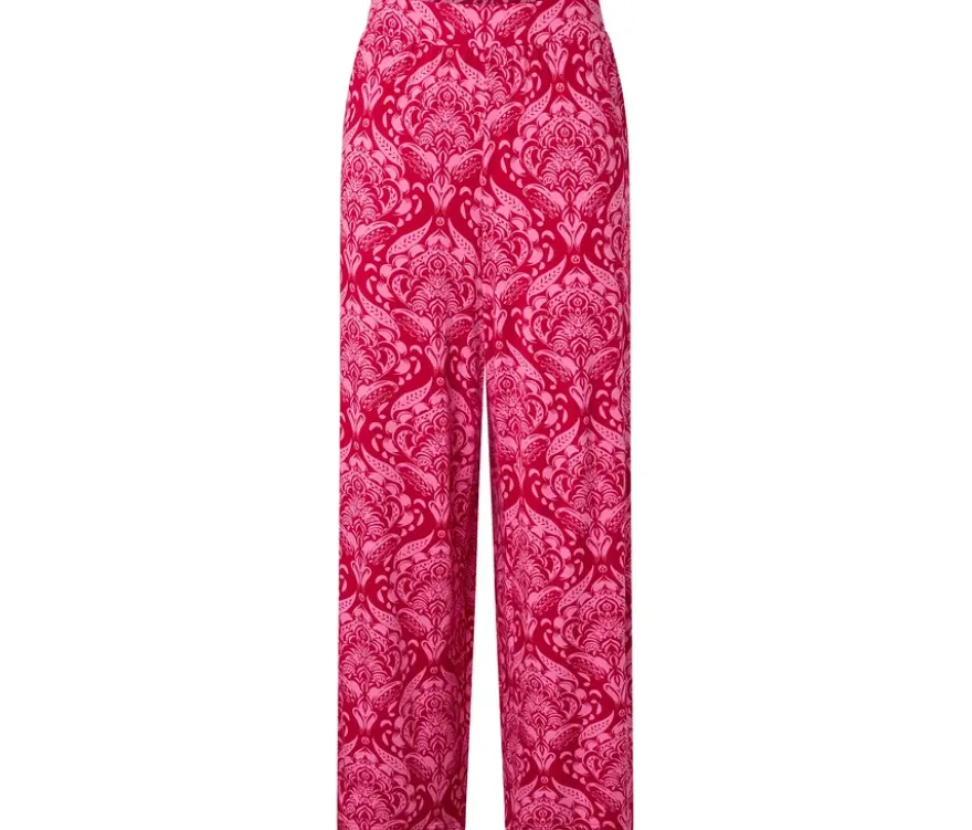 Palazzohose, pinkfarbener Alloverprint
